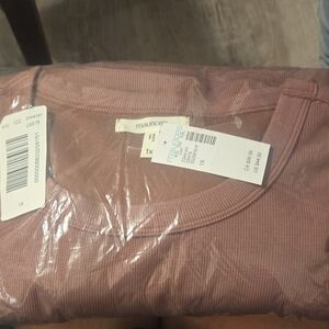 Maurices Mauve Ribbed Dress With Pockets